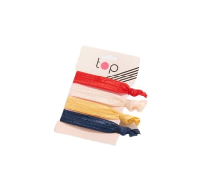 Gomitas para el Pelo Top Brillosas Diferentes Colores 4 Unidades