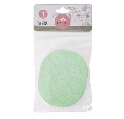 Esponja de Baño Calm Ovalada Verde 1 Unidad