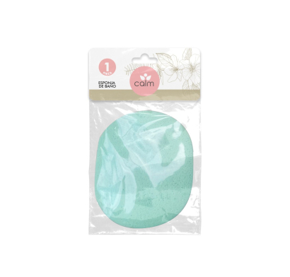 Esponja de Baño Calm Ovalada Verde 1 Unidad