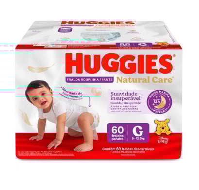 Pañales Huggies Pant Natural Care G 60 Unidades
