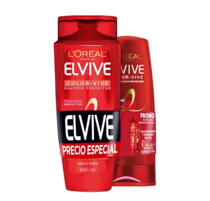 Pack Elvive Shampoo Color Vive 680 ml + Acondicionador 400 ml