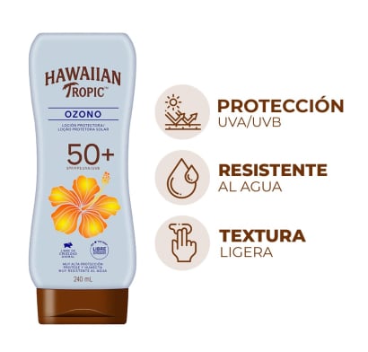 Protector Solar Hawaiian Tropic Ozono FPS50+ 240 ml