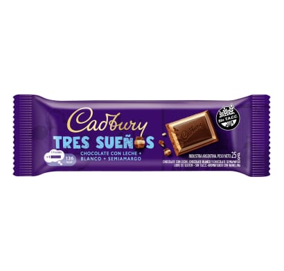 Tableta de Chocolate Cadbury Tres Sueños 24 g