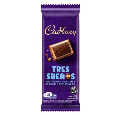 Tableta de Chocolate Cadbury Tres Sueños 80 g