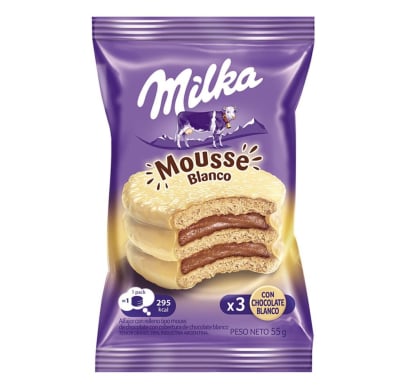 Alfajor Milka Trimousse Blanco 55 g
