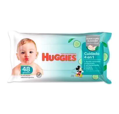Toallitas Húmedas Huggies Cuidado 4 en 1 48 Unidades
