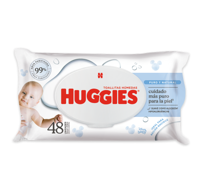 Toallitas Húmedas Huggies Puro & Natural 48 Unidades