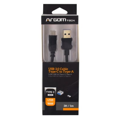 Cable USB Argom 3.0 Tipo C a Tipo A 1 m