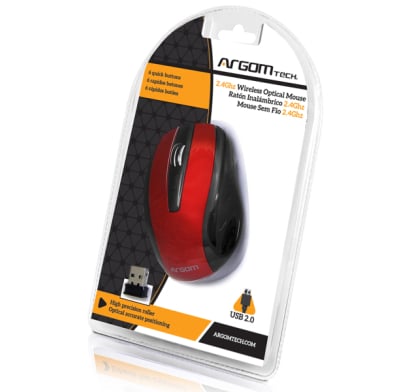 Mouse Inalámbrico Argom 2.4G Red