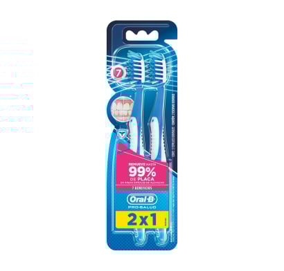 Cepillo de Dientes Oral B 7 Beneficios 2 Unidades