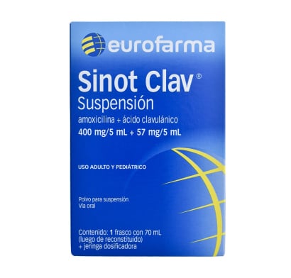 Sinot Clav 400 mg/ 57 mg Suspensión 70 ml