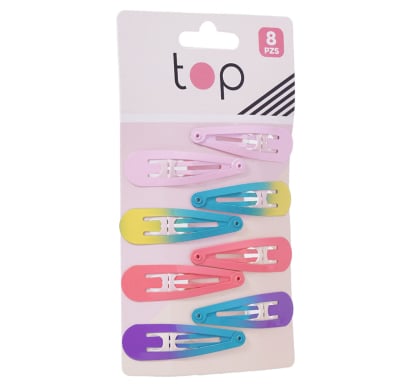 Broches para el Pelo Top 8 Unidades Colores Surtidos