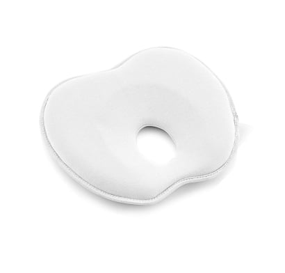 Almohada Baby Jem de Cabeza Plana Blanca