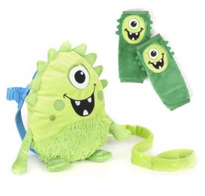 Mochila con Arnés Infanti Monstruo Verde