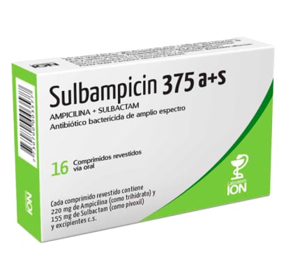 Sulbampicin 375 a+s 16 Comprimidos Revestidos