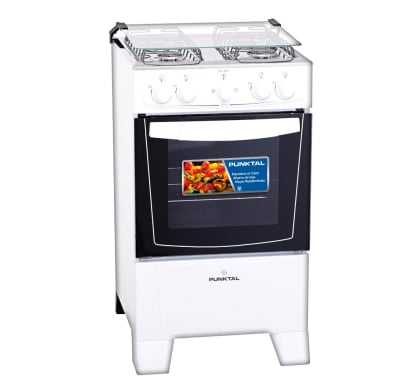 Cocina Combinada Punktal PK-509 4 Hornallas Blanca
