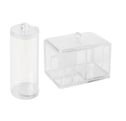 Combo Farma Hogar Organizador de Maquillaje y Organizador para Discos de Algodón