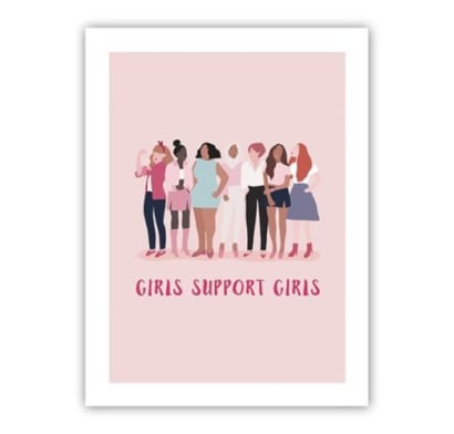 Cuadro Farma Hogar Girls Support Girls 30 x 40 cm