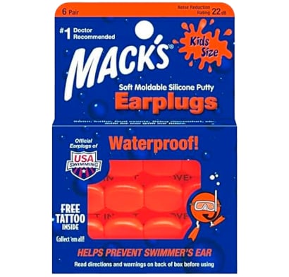 Tapón para Oídos de Silicona Mack's para Niños 12 Unidades
