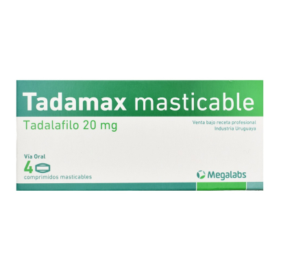 Tadamax Masticable 20 mg 4 Comprimidos Masticables