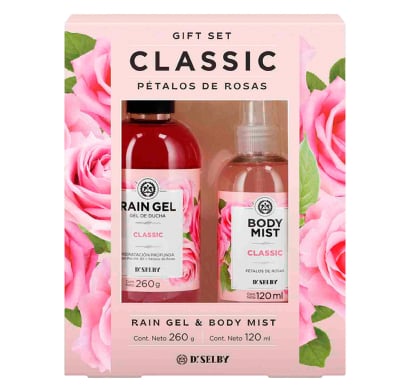 Set Gel de Ducha Rain Gel Classic Gel Corporal 260 g + Body Mist 120 ml