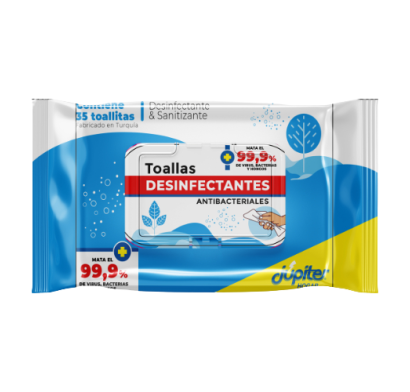 Toallas Desinfectantes Júpiter 35 Unidades