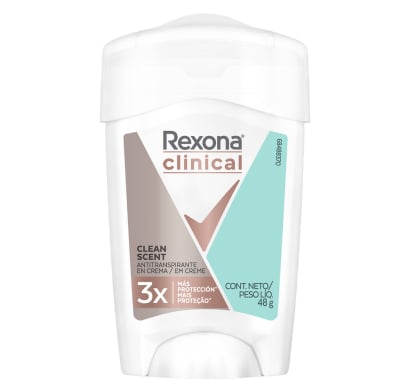 Desodorante En Crema Rexona Clinical Femenino Clean Scent 48 G