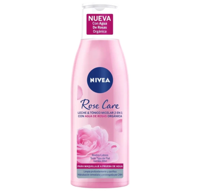 Leche y Tónico Micelar Nivea Rose Care 200 ml
