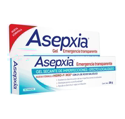 GEL SECANTE ASEPXIA EMERGENCIA TRANSPARENTE 28 GRS