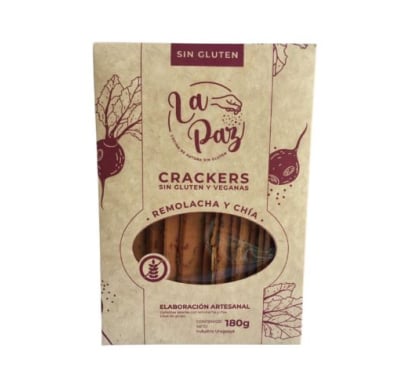 Galletas La Paz sin Gluten Cracker Remolacha 180 g