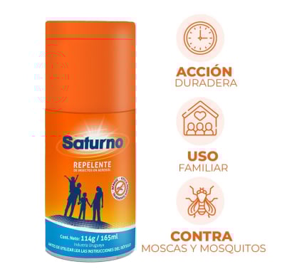 Repelente En Aerosol Saturno 165 Ml