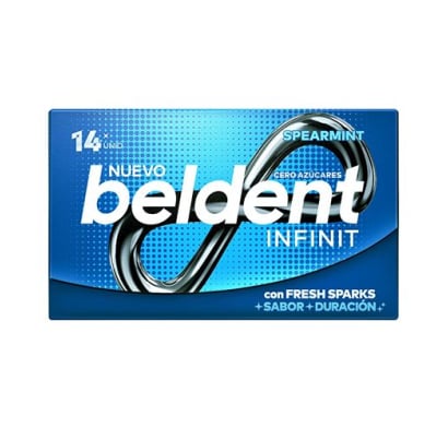 Chicle Beldent Infinit Spearmint 14 Unidades