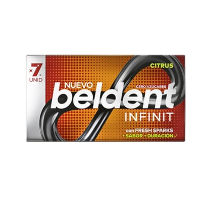 Chicles Beldent Infinit Citrus 7 Unidades