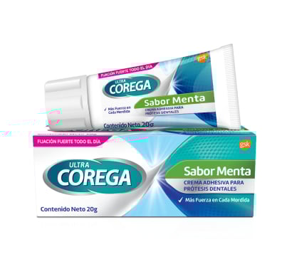 Adhesivo Dental Corega Ultra Crema Menta Travel 20 g