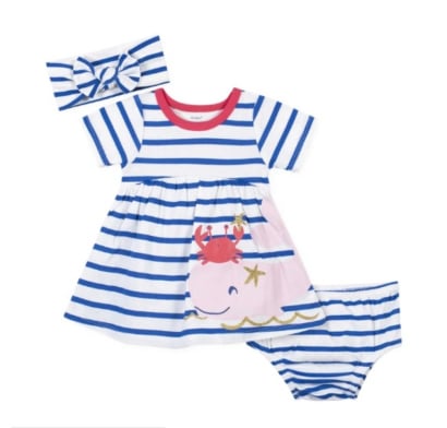 Set de 3 Piezas Gerber Vestido Ballena 12 Meses