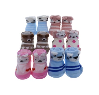 Medias Akas Animales 0 a 6 Meses 1 Par Diseños Surtidos