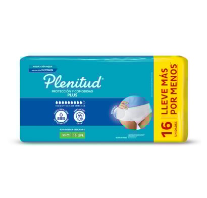 Pañales para Adultos Plenitud Protect Pants P/M 16 Unidades