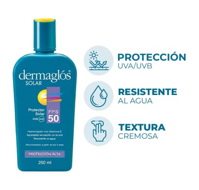 Protector Solar Dermaglós FPS 50 250 ml