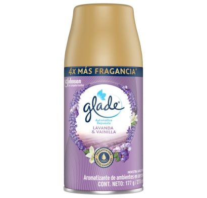 DESODORANTE DE AMBIENTES GLADE AUTOMATICO LAVANDA VAINILLA REPUESTO 175G