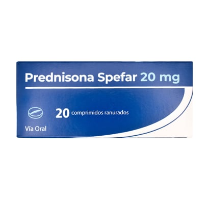 Prednisona Spefar 20 mg 20 Comprimidos Ranurados