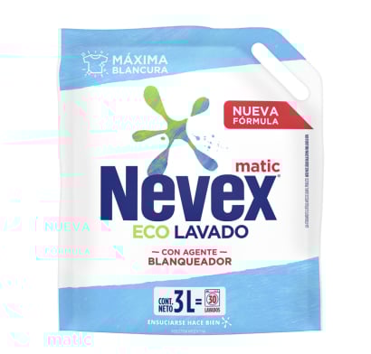 JABÓN LÍQUIDO PARA ROPA NEVEX REPUESTO 3L