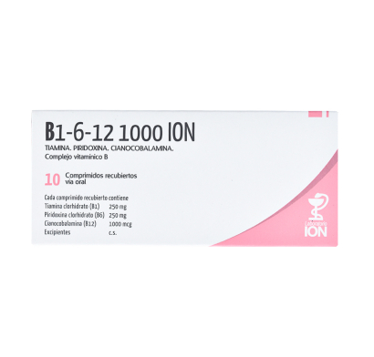 B1 B6 B12 1000 mcg 10 Comprimidos Recubiertos
