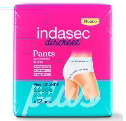 Pañales para Adultos Indasec Plus Pants L 12 Unidades