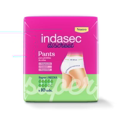 PAÑALES INDASEC PANT SUPER TALLE MEDIO X10 UNIDADES.
