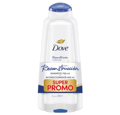 Shampoo Dove Reconstrucción Completa 750 ml + Acondicionador 400 ml
