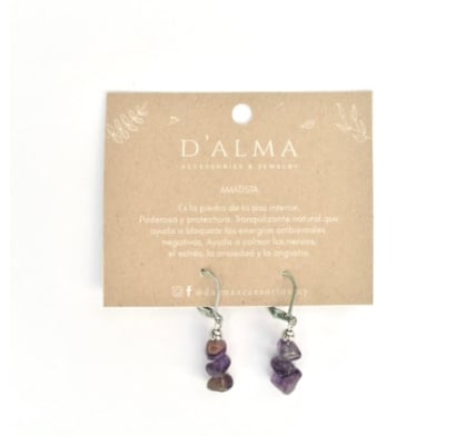Caravanas D'alma Simples con Amatista