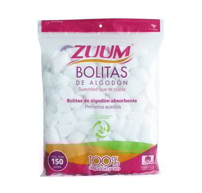 Bolitas de Algodón Zuum 150 Unidades