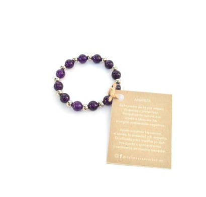 Pulsera D'alma con Elástico y Amatista