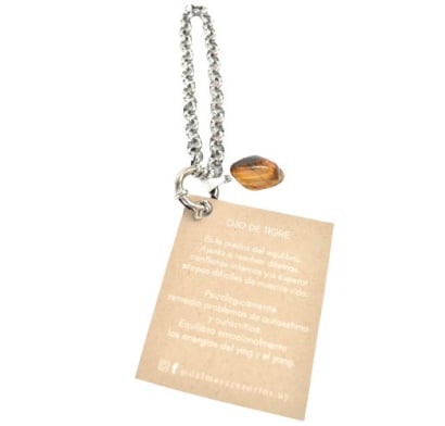 Pulsera D'alma de Cadena Rolo y Ojo de Tigre