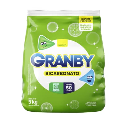 Jabón en Polvo Granby Lavado Total 5 kg